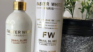 FASTER WHITE LOTIONS MY HONEST REVIEW [upl. by Ardnala]