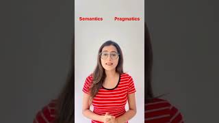 Semantics Vs Pragmatics Short Explanation ugcnetenglishliterature shorts [upl. by Pippy]