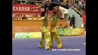 Championnat de Chine 2013 de KungFu Wushu  Duilian  Ningxia [upl. by Sidky]