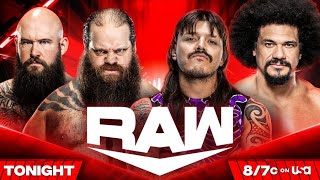 WWE RAW 2024  Dominik Mysterio amp Carlito Vs The War Raiders Full Tag Team Match  Nov182024 [upl. by Yneffit]