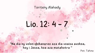 Toriteny Alahady Lio 12 4  7 [upl. by Assanav]