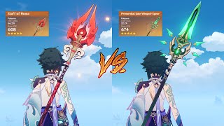 Xiao Weapon Comparison Damage Homa vs PJWS  Genshin Impact [upl. by Aneroc]