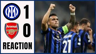 INTER MILAN VS ARSENAL HIGHLIGHTS AND REACTIONS [upl. by Annaeiluj360]