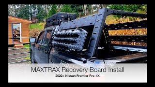 2022 Nissan Frontier MaxTrax Recovery Board Install [upl. by Mariam775]