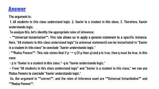 All students in this class understand logic Xavier is a student in this class [upl. by Ringsmuth]