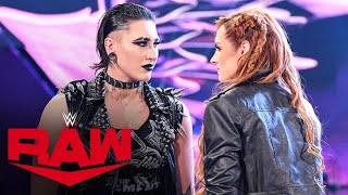 Becky Lynch and Rhea Ripley stare each other down [upl. by Nehgam]