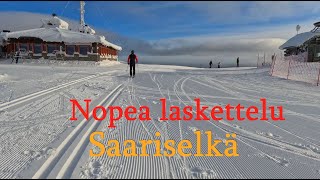 Saariselkä Kaunispää Nopea laskettelu alas tunturilta [upl. by Gabriella]