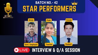 Stammering Cure Star Performers  Batch 42  LIVE Interview [upl. by Perseus]