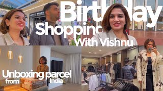 Birthday shopping with Vishnu  Birthday dress shopping  Unboxing parcel from India [upl. by Aurora]