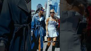 Tamara Kalinic amp Caroline Daur OffWhite SS25 Street Style New York Fashion Week [upl. by Eniahs]