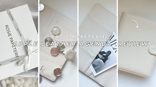 Apple Leather Agenda Review  Cream  Rosie Papeterie  Half Letter Discbound amp A5 [upl. by Nasho231]