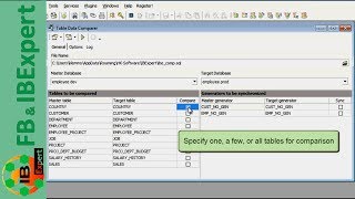 Tutorial 7 IBExpert Table Data Comparer [upl. by Kanya]