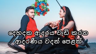 දෙහදක ආදරය වැඩි කරන ආදරණීය වදන් පෙළක් 💞  Adara wadan  Adara nisadas  Sinhala wadan  Love quotes [upl. by Ailatan]