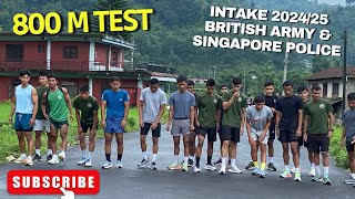 800m Test British Army amp Singapore Police  Intake 202425Tough Gurkhas Training Centre [upl. by Ramedlav]