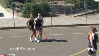 Netball Drill  Defending  Peripheral Vision Level 2  Stage 1 [upl. by Vesta]