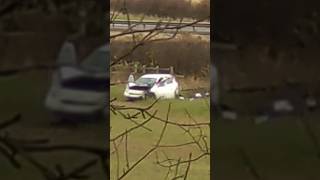 Corsa Car Crash M876 Falkirk District Scotland UK [upl. by Notnroht]