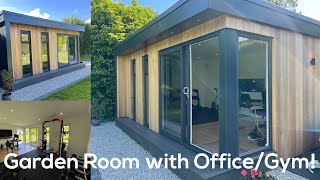 Garden Room Tour UK  Office w Gym [upl. by Adilem]