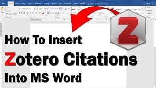 How To Insert Zotero Citations Into Microsoft Word [upl. by Jackqueline]