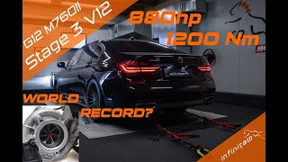 880hp M760li V12 Stage 3 Dyno and pulls  Worlds strongest V12 7 series  infinitas M760li Stage 3 [upl. by Valery715]