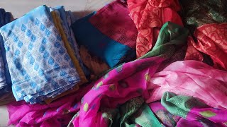 80 rs 120 rs 150 rs chiffon sarees without blouse live offer price [upl. by Berti344]