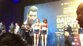 Manny Pacquiao vs Lucas Matthysse Weighin [upl. by Leotie999]