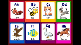 Learning Alphabets  Flashcards  Vocabulary Skills  KinderElementary [upl. by Alfy]