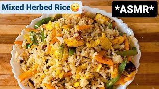 COOKING ASMR  MIXED HERBED RICE  EASY TO MAKE  A MUST TRY ONE POT MEAL [upl. by Adalia309]