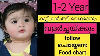 12 വയസ്സുള്ള കുഞ്ഞുങ്ങളുടെ Breakfast LunchDinner One Year Baby Food Chart MalayalamDIET PLAN [upl. by Ridley845]