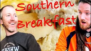 Irish Try Southern Biscuits amp Gravy For The First Time [upl. by Ahcire]