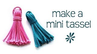 Make a mini tassel  craft tutorial [upl. by Nosydam]