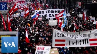 Thousands Protest in Vienna Against COVID19 Restrictions [upl. by Heathcote]