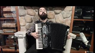 7112  Black Titano Royal Tone Chamber Piano Accordion LMMMH 44 120 6999 [upl. by Nosrej]