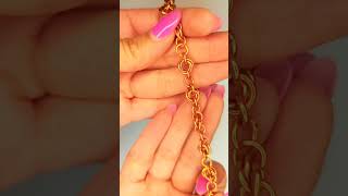 Easy Steps to Make Flower chainmail bracelet😍 [upl. by Anah]