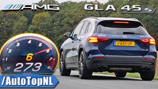 MercedesAMG GLA 45 S 0273KMH ACCELERATION TOP SPEED amp SOUND by AutoTopNL [upl. by Carlisle962]