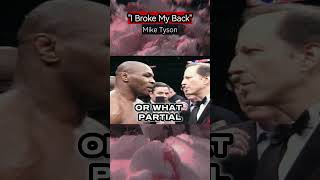 Mike Tyson quotI Broke My Backquot miketyson viralvideo boxing shorts [upl. by Blackmore495]