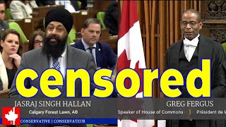 CENSORED Conservative MP rebuked for calling Guilbeault antiAlberta minister [upl. by Bergmann]