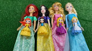 Disney Princess Doll Makeover DIY Miniature Ideas for Barbie Wig Derss Feceup and more [upl. by Ariak]