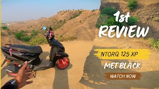 1st REVIEW TVS NTORQ XP 125 race edition  matte black [upl. by Eelnayr952]