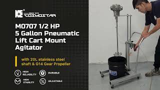 Cosmostar M0707 12 HP 5 Gallon Pneumatic Lift Cart Mount Agitator [upl. by Ithaman]