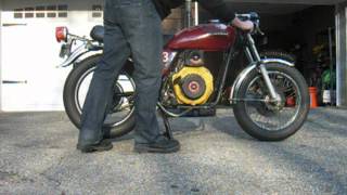 Diesel Motorcycle KZ400 Test Run [upl. by Avahc]