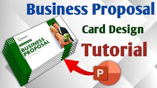 How to make Business Proposal Gift Card Design In PPT  Business Card Tutorial in PPT [upl. by Mauro236]