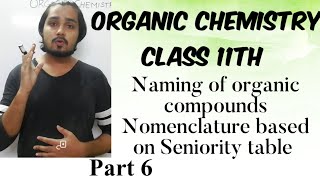 Class 11 Nomenclature of organic compounds Seniority Table [upl. by Mellins532]