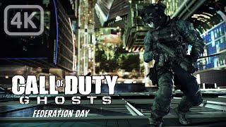 Federation Day｜Skyscraper Rappel Stealt Mission｜Call of Duty Ghosts 4K [upl. by Morice]