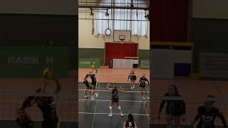 setter point 🏐🧠 volleyball volleyballeurope sports highlights [upl. by Gathers]