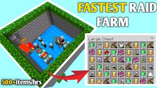 FASTEST RAID FARM For Minecraft 121 Bedrock  PE  Java Edition [upl. by Niawtna]