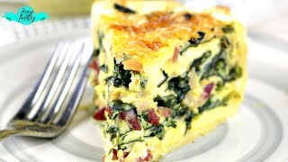 SPINACH QUICHE WITH BACON AND CHEESE [upl. by Ahearn628]