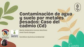 CONTAMINACIÓN DE AGUA Y SUELO POR METALES PESADOS CASO DEL CADMIO [upl. by Adnirolc44]