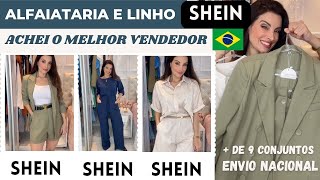 Comprinhas de looks premium na SHEIN ENVIO NACIONAL conjuntos elegantes em linho viscose e algodão [upl. by Ila]