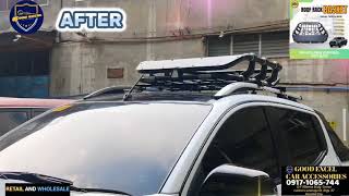 ROOF RACK LUGGAGE 38X38 CP 327 CP D52 TOYOTA BLACK 10783 [upl. by Segal]