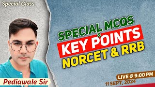 NORCET 70 amp RRB Special MCQs and Key Points Class by Dr Pankaj Singh Sir [upl. by Berky]